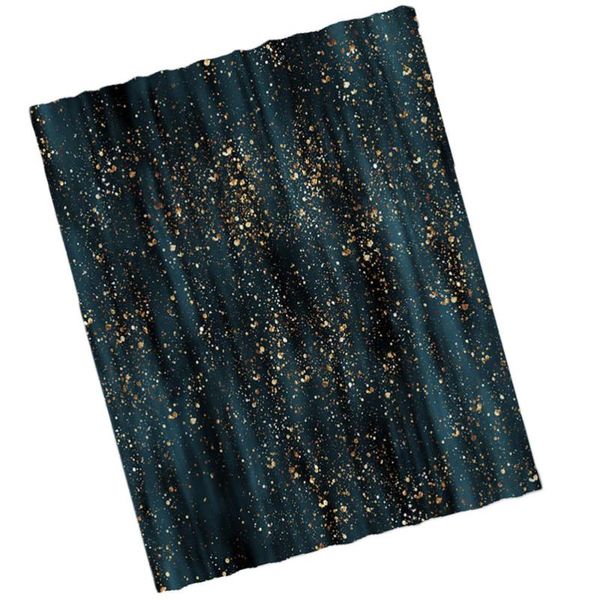 

1set polyester bath curtain waterproof printed shower (black and gold) curtains