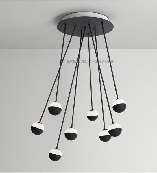 

ceiling lights nordic minimalist living room lamp post modern dining creative magic bean molecular glass ball led