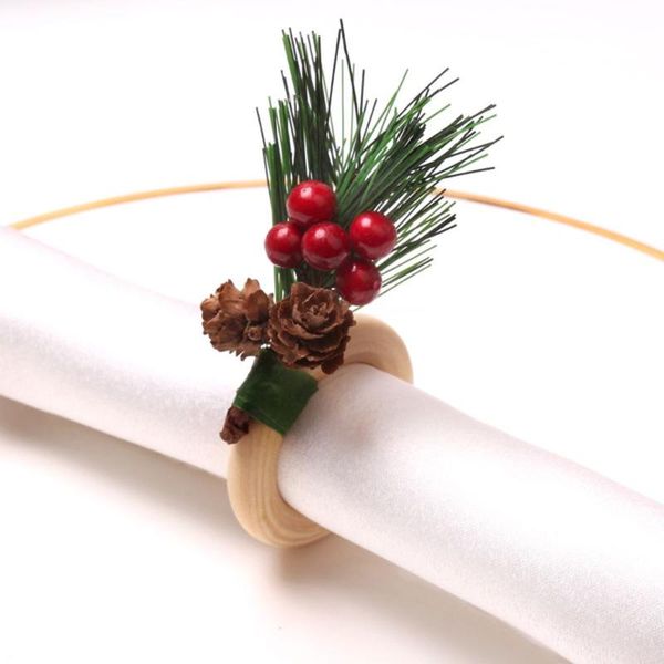 

napkin rings supplies table birthday wedding handicraft christmas pine cones holder wooden ring