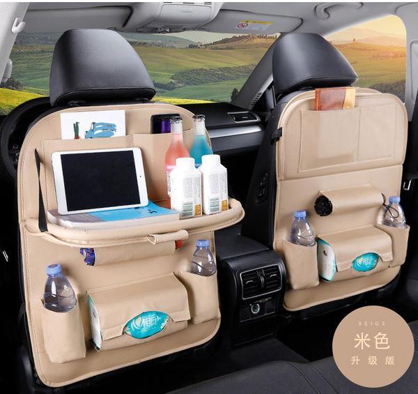 

car organizer pu leather back seat tray accessories organisateur siege voiture asiento almacenaje