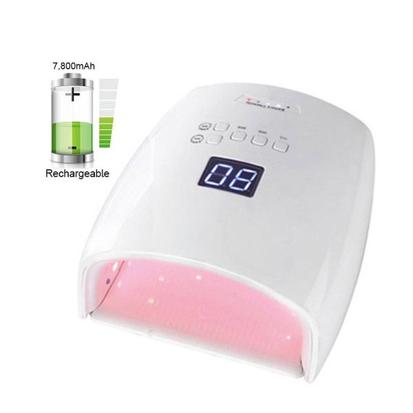 

nail dryers rechargeable red light led uv lamp 48w cordless manicure lamps built-in 7800mah battery dryer s10 wireless