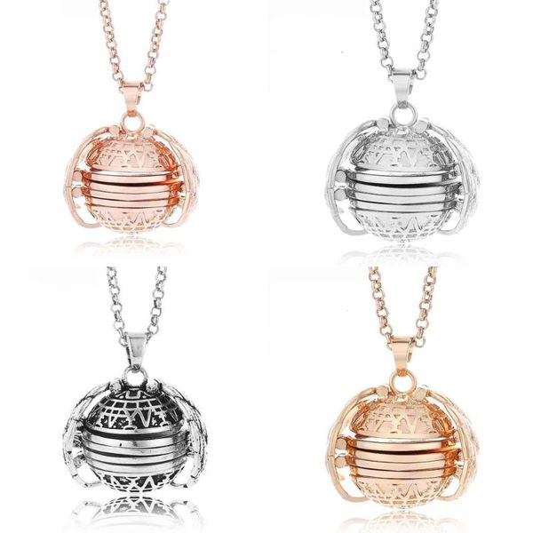 

pendant necklaces magic 4 po memory floating locket necklace angel flash box fashion women men jewelry gifts, Silver