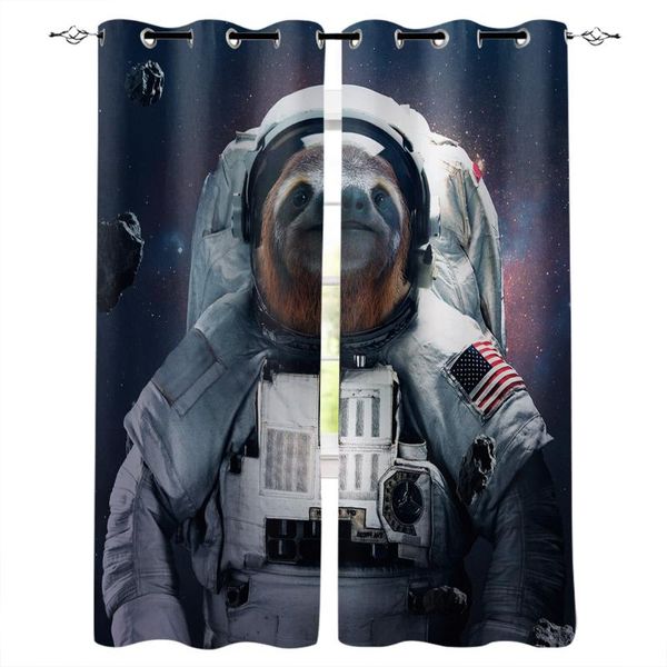 

curtain & drapes astronaut flag sloth star planet room curtains large window dark bathroom kitchen bedroom indoor