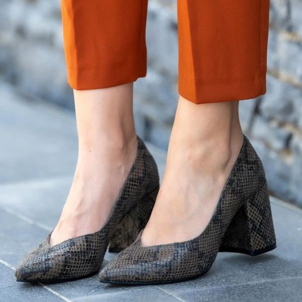 

dress shoes brand anna, khaki color 7cm heel-height, high-quality women 's pumps shoes, Black