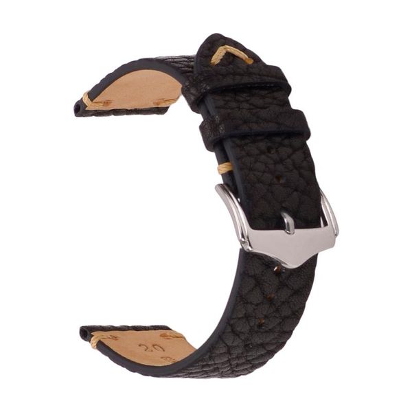 

watch bands eache genuine leather lichee pattern band 20mm 22mm black brown