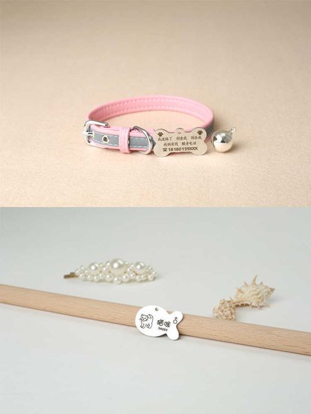 

factory dog pet dog collar lettering anti lost brand teddy bell cat tag