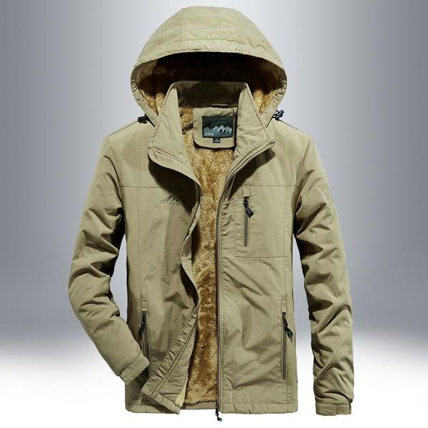 

men's jackets 2021 large size cotton overcoat loose version plus extra oversized jacket coat winter quick-drying parka, Black;brown