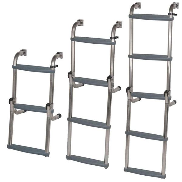 

parts 316 stainless steel folding long base boarding ladder 2/3/4 step marine boat yacht