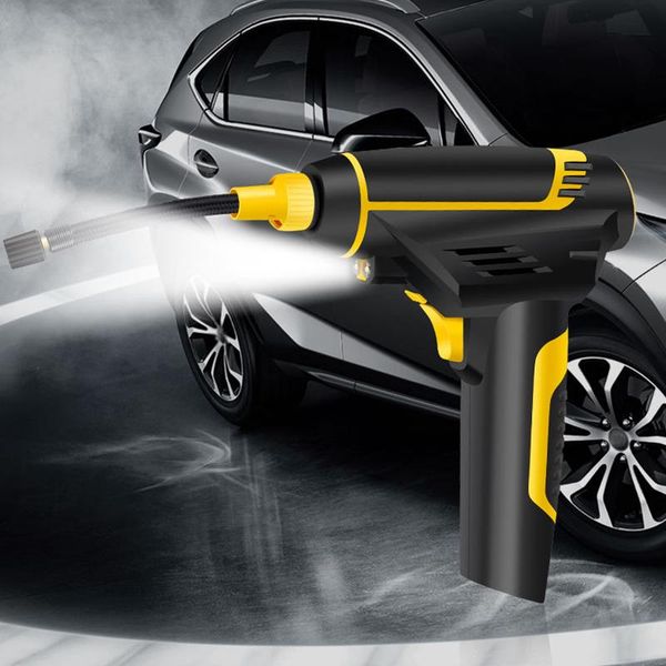 

inflatable pump 12v portable car wireless air compressor 120w handheld mini tire inflator digital pressure gauge led