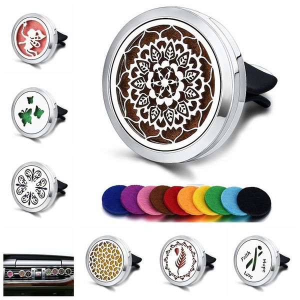 

car air freshener perfume diffuser clip auto vent decoration locket (10pc pad) c021