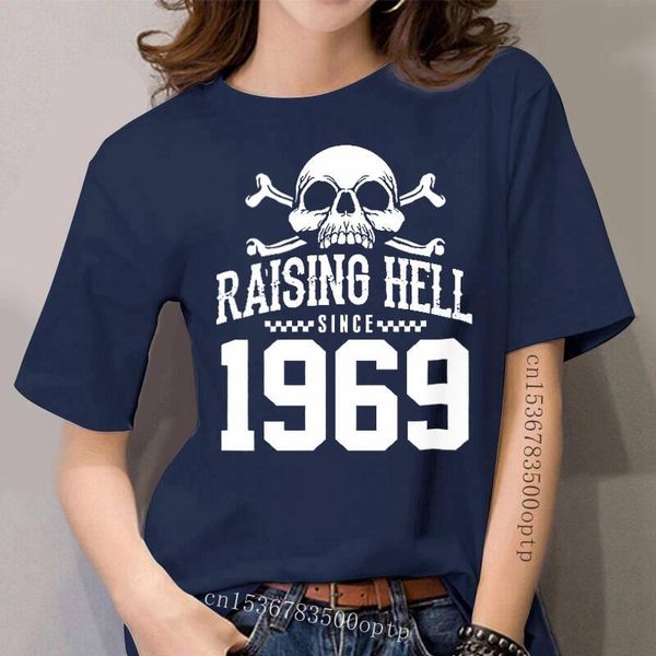 

women's t-shirt 2021 brand clothing raisin hell since 1960 biker t shirt ift for dad randad as summer style, White