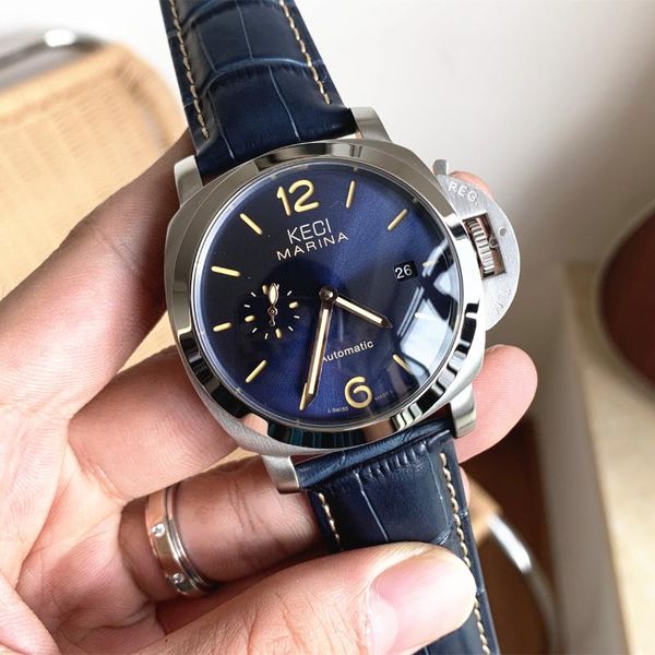 

wristwatches men's automatic mechanical tourbillon wrist watch custom pam high-quality all stainless steel watches high-end, Slivery;brown