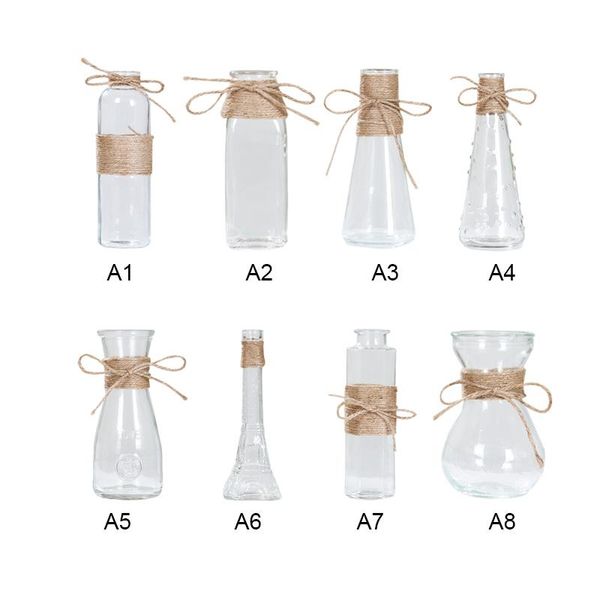 

vases dry vase transparent glass nordic ornaments flower rope hydroponic plant