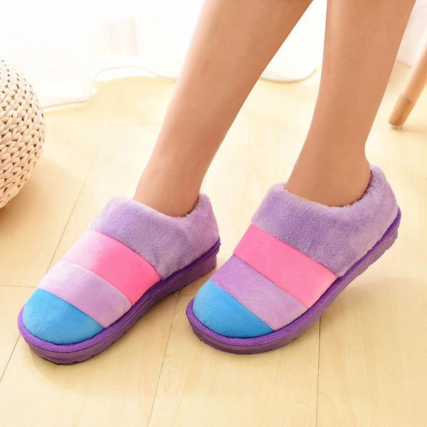 

women fur slippers slip-on winter plush warm ladies shoes woman indoor platform comfort female slipper comfortable 2021, Black
