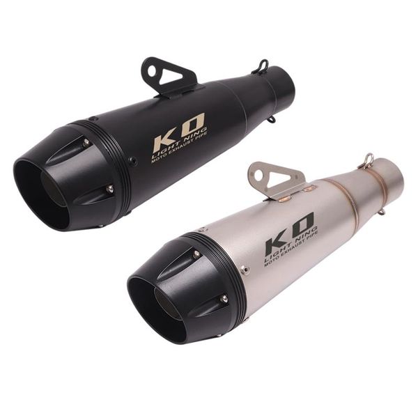 

universal 38-51mm exhaust pipe motorcycle stainless steel mufflers removable db killer escape 350mm silencers dirt bike atv system