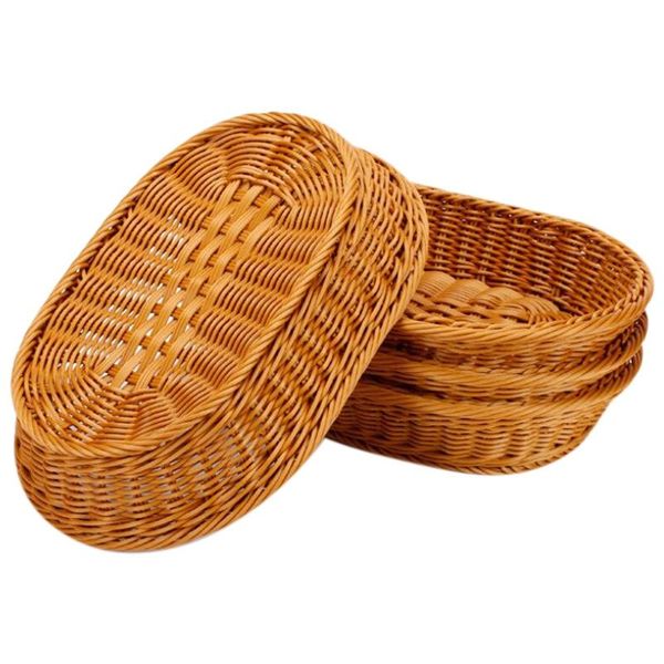 

storage baskets rattan basket, 3pcs tablefood serving trays, bread fruit vegetable sundries basket