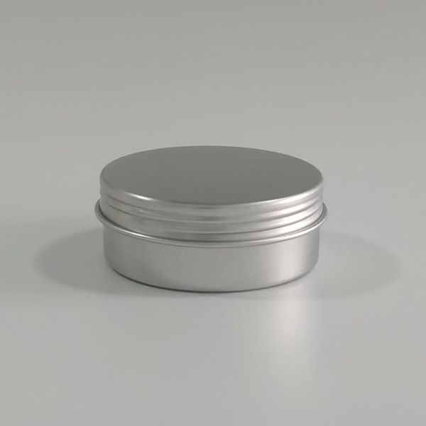 

storage bottles & jars 25g 49*17mm refillable silver aluminum box metal tin 25ml empty cosmetic cream container diy round jar tea pot