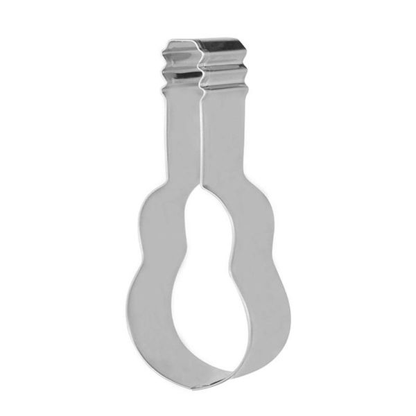 

baking moulds music guitar shape cookie print mold sweet stainless steel cutter g6da
