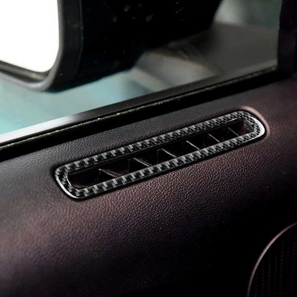 Carbon Faserseiten-Entlüftungsklima-Klimaanlagen-Outlet-Aufkleber für Ford Mustang 2015-2017 Accessoires Autoaufkleber
