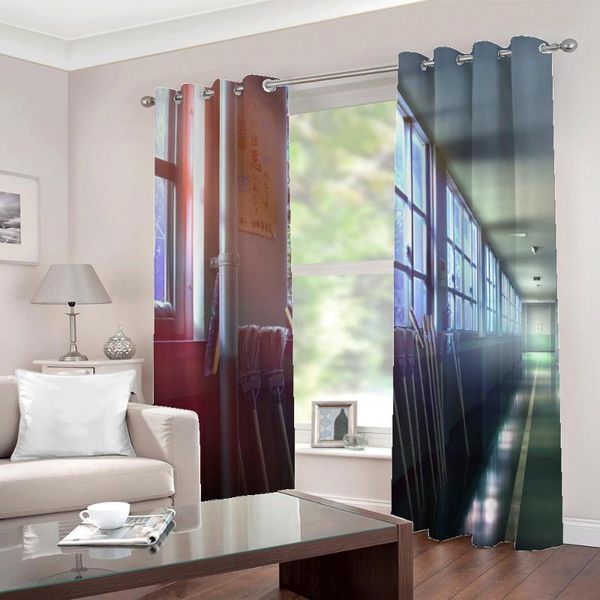 

curtain & drapes creative po classroom broom blackout curtains large window for living room bedroom polyester fabric home decor sets