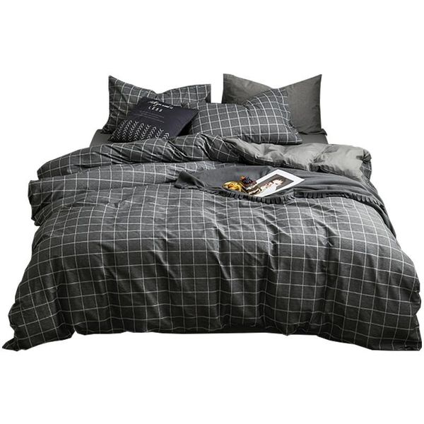 

bedding sets snowflakes home set 3/ 4pcs duvet cover ab side bed linen flat sheet bedclothes geometric pillowcase