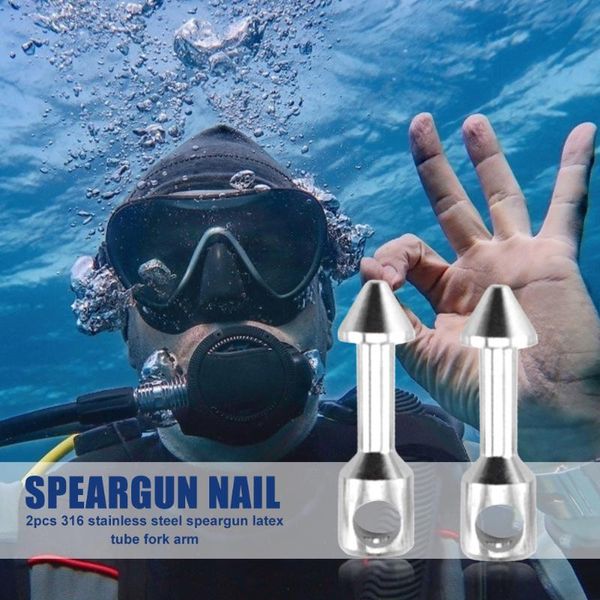 

pool & accessories 2x stainless steel spear band wishbone nail for spearfishing fishing tackle