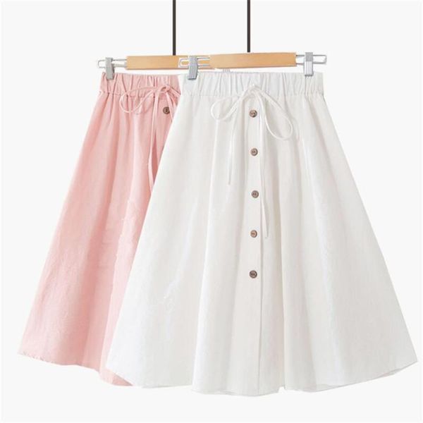 

skirts vintage women single breasted stretch high waist long skirt femalesolid color elastic white plus size 7xl vestidos, Black