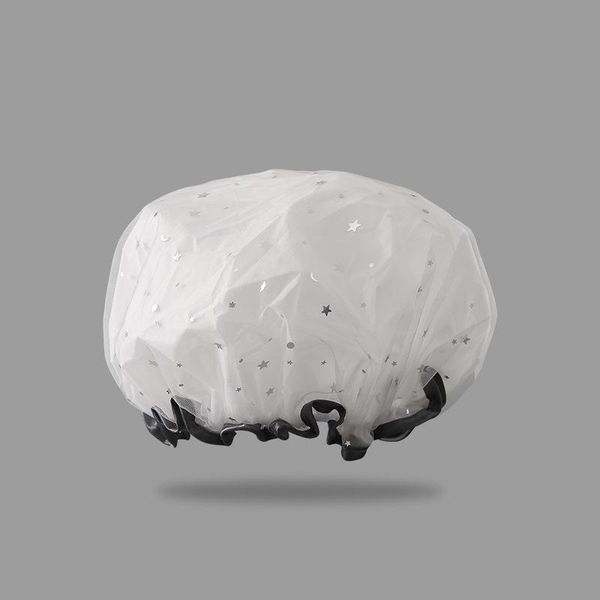 

shower caps 1pcs elastische band mesh douche cap herbruikbare grote badmuts waterdichte badkamer producten lange haar mutsen voor vrouwen ho