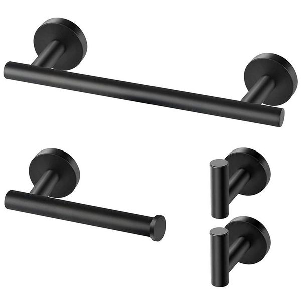 

-bathroom hardware set, towel bar, nclude 16inch bathroom rack, toilet paper holder and 2 robe hooks, 4pcs racks