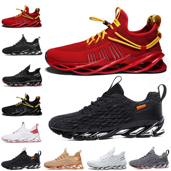 

2021 non-brand men women running shoes blade slip on black white all red gray orange terracotta warriors trainers outdoor sports sneakers si