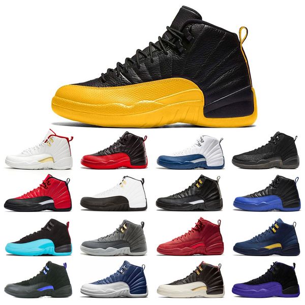 

with box 12s basketball shoes 12 for man black purple bulls dark grey fiba french blue winterized wings utility university gold michigan siz