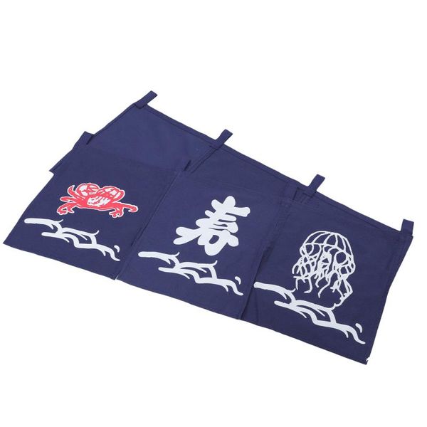 

curtain & drapes 1set decorative sushi restaurant polyester door bunting prop blue