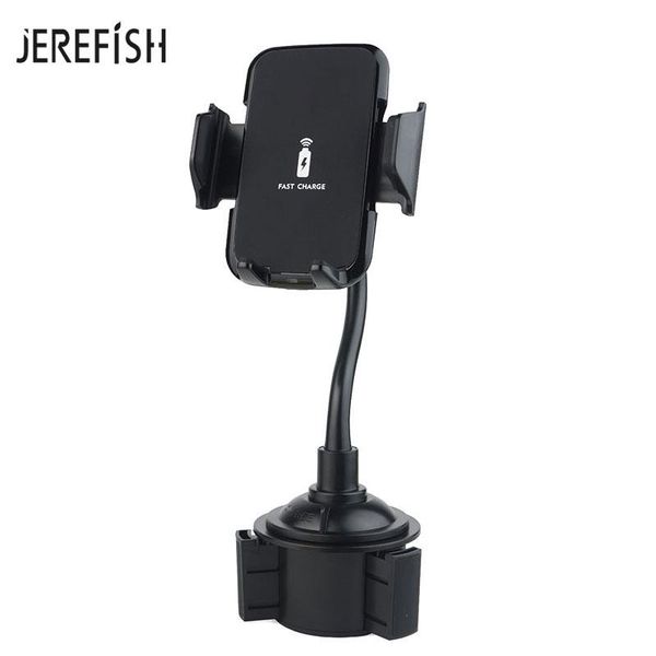 

cell phone mounts & holders 2in1 cup holder mount wireless car charger qi fast gooseneck charging truck bus for 11