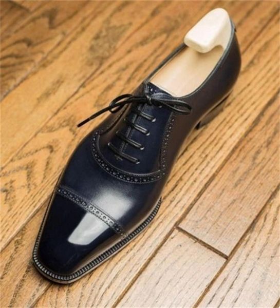 

new men black pu business dress oxford shoes classic three-stage lace up fashion casual christmas suitable for wedding bridegroom dh371
