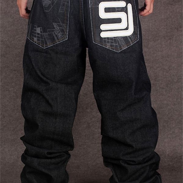 

jeans men's black baggy hip hop designer cholyl brand skateboard pants loose style true hiphop rap jeans boy size30-46, Blue