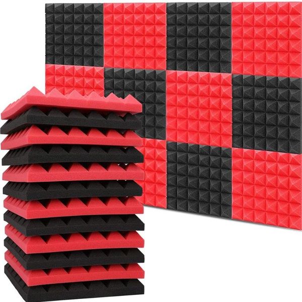 

window stickers 12/pcs 30x30x5cm fireproof studio acoustic foams panels sound insulation treatment ktv home drun room soundproof foam sponge