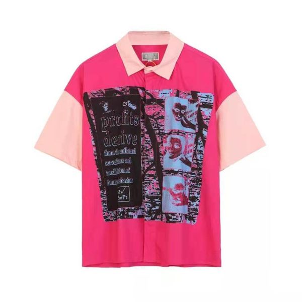 

men's casual shirts brand high street c.e retro futurism printing breathable women's shirt women kawaii y2k fashion woman blouses, White;black