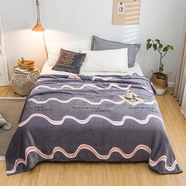

stripe thin blanket fashion quilt twin full queen girls boys throw flannel on bed/car/sofa rug home textile blankets