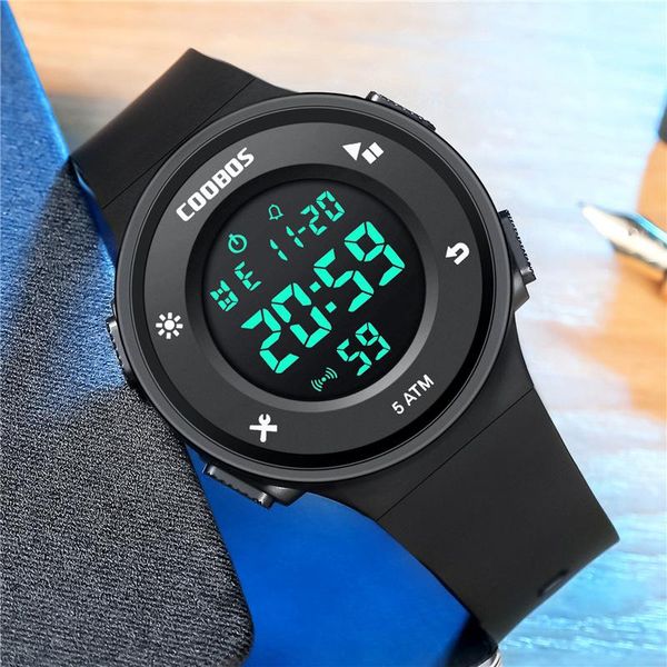 

50m swim sports watch for men man digital wrist watches luminous multifunction electronic army green c4117 wristwatches, Slivery;brown
