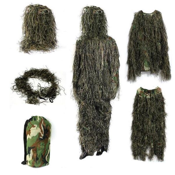 

hunting sets tactical ghillie suit camouflage forest 3d desert jungle suits sniper military camo clothes outdoor costume uniform gear