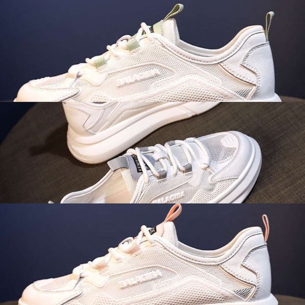 

casual shoes real soft skin white shoes women's 2021 spring and summer new korean students versatile mesh breathable casual sports boar, Black