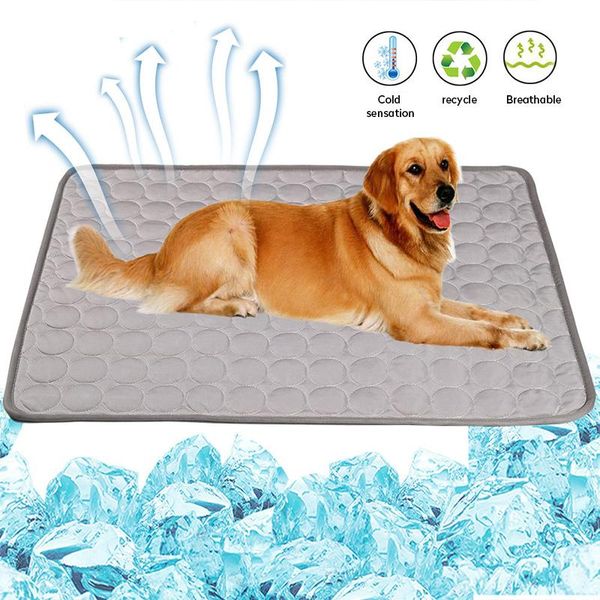 

dog cat cooling mat pad pet bed for blanket sofa breathable washable summer dag sleeping cushion kennels & pens