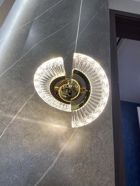 

dining room chandelier lighting modern creative golden rotatable living decoration light restaurant bedroom bar pendant lamps