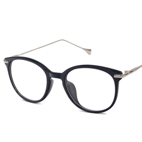 

fashion sunglasses frames classic round eye glasses frame for women vintage prescription eyeglasses men, Black