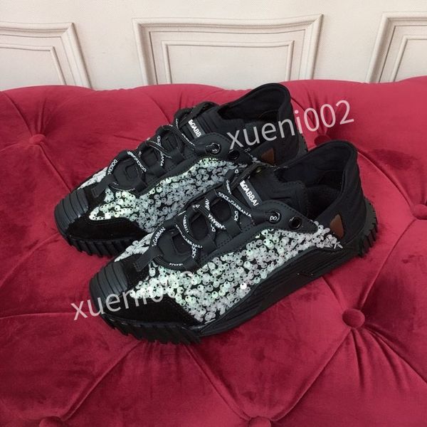 

dg nwt designer boots pyramid shape rivet white graffiti shoes for men and womens casual luxury shoe flats sneaker big size many style 35-41, Black