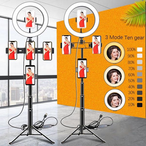 

flash heads orsda 10 inch ring light with tripod led selfie for makeup video live aro de luz para hacer tik tok vlog