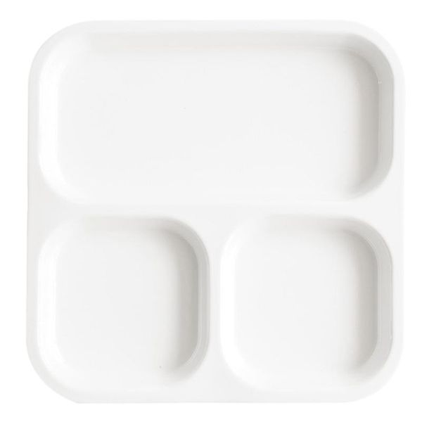 

ceramic tableware square breakfast meal plate service (3-grid) dishes & plates