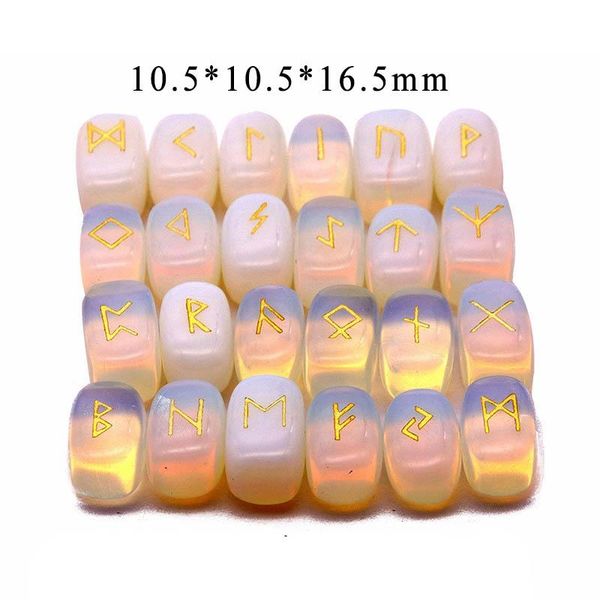 

25pcs/pack home decorationhandicrafts exquisite natural crysta rune stone european style fortune telling aura products decorative objects &