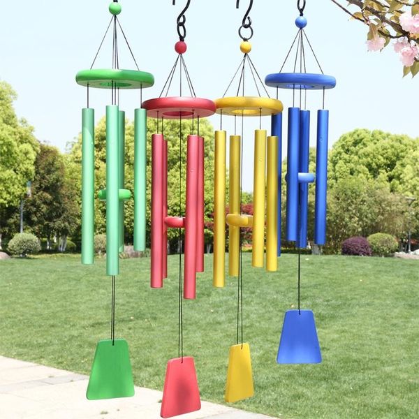 

decorative objects & figurines wind chimes outdoor soothing melodic tones aluminum tubes diy pendants memorial bell for patio porch garden
