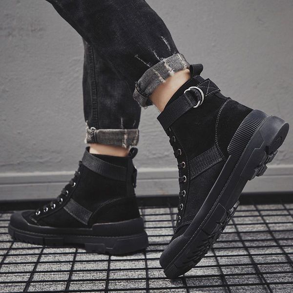 

boots spring slip genuine sneaker para boty cuero black coturno 2021 casual men sale on fashion breathable causal mens